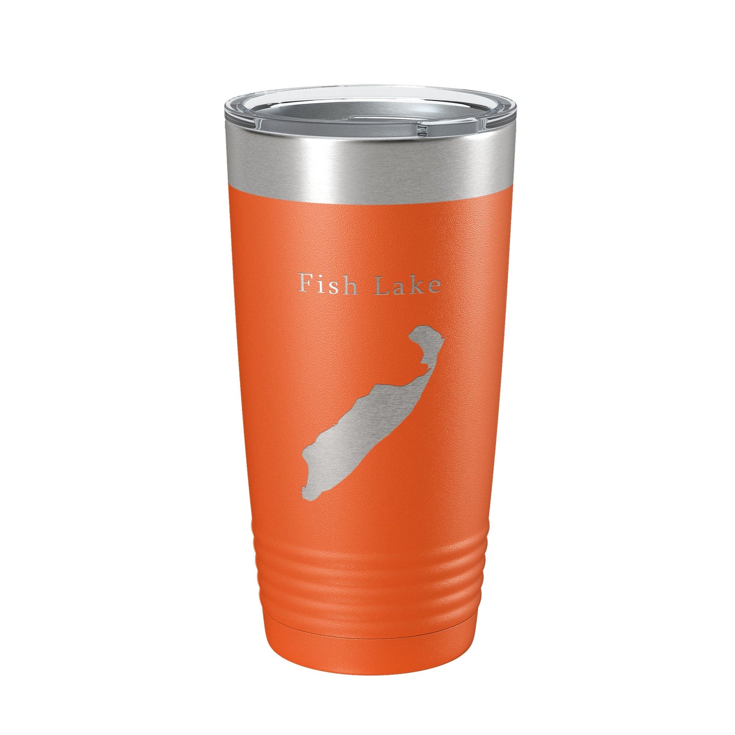 Fish Lake Map Tumbler Travel Mug Insulated Laser Engraved Coffee Cup Utah 20 oz