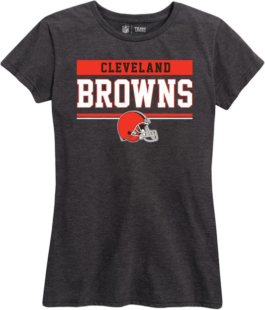 NFL Women'S Team Block plus Sized Relaxed Fit T-Shirt - Charcoal Tagless Tee - Perfect Comfort & Style