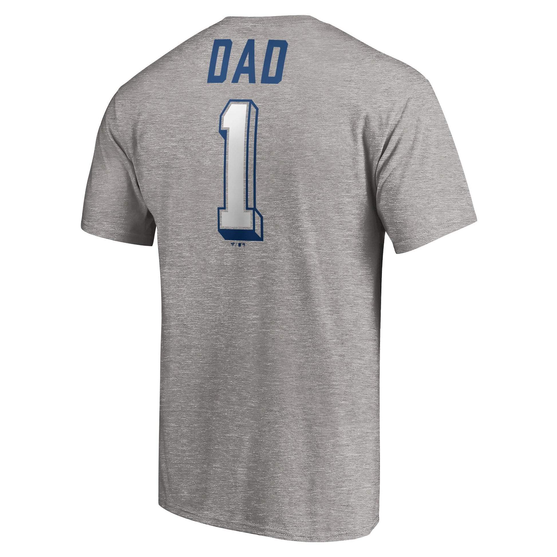Men'S Heather Gray Los Angeles Dodgers Number One Dad T-Shirt