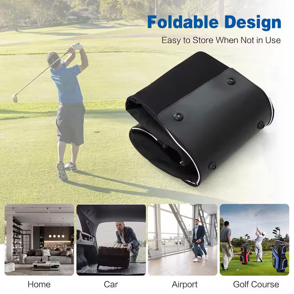 Golf Travel Bag Portable Foldable Soft-Sided Oxford Fabric W/Zipper on Wheels