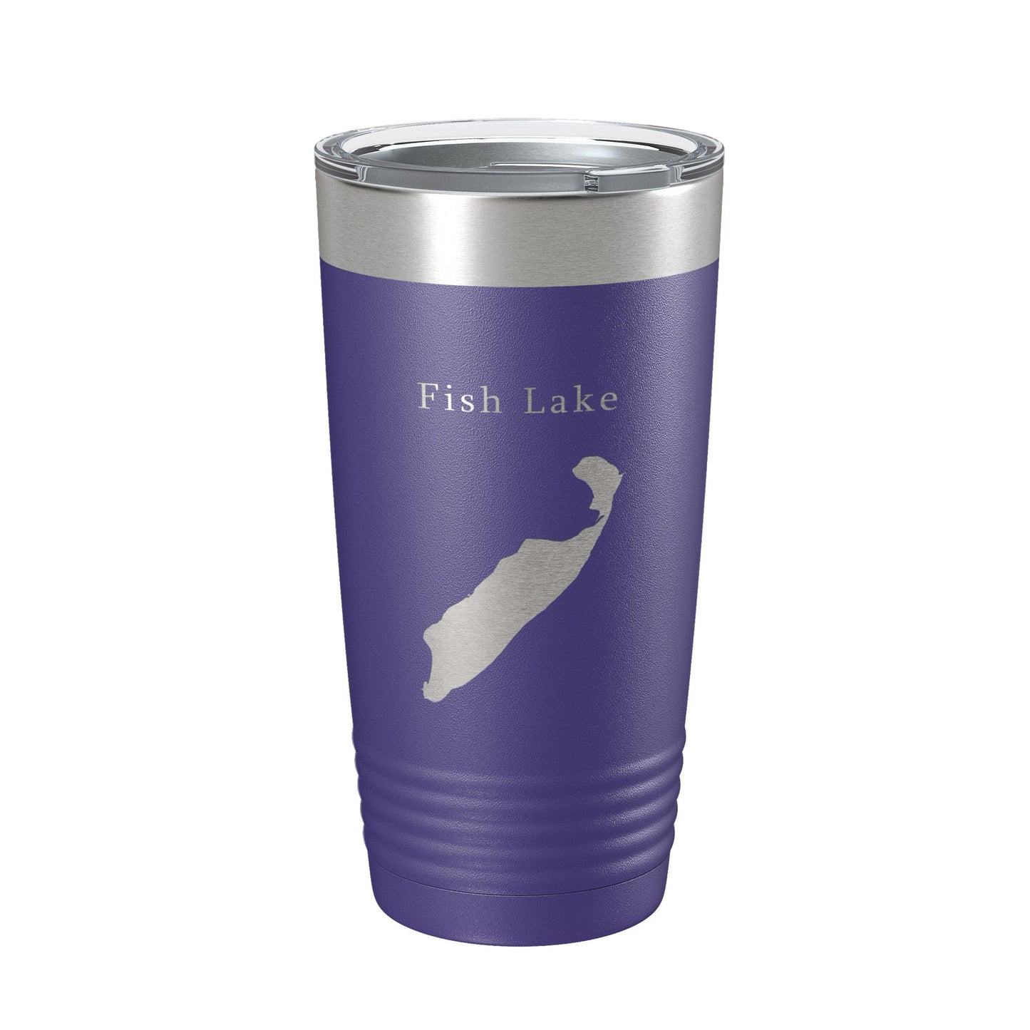 Fish Lake Map Tumbler Travel Mug Insulated Laser Engraved Coffee Cup Utah 20 oz