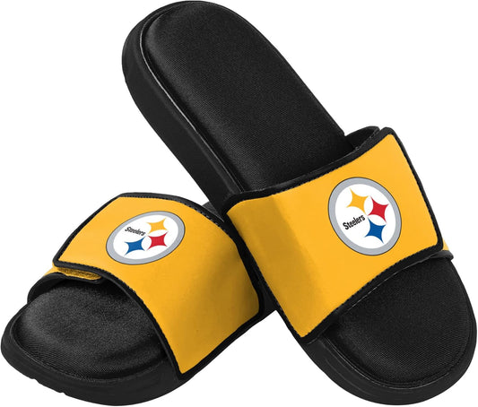 NFL Mens NFL Team Logo Sport Shower Foam Slide Flip Flop Sandals