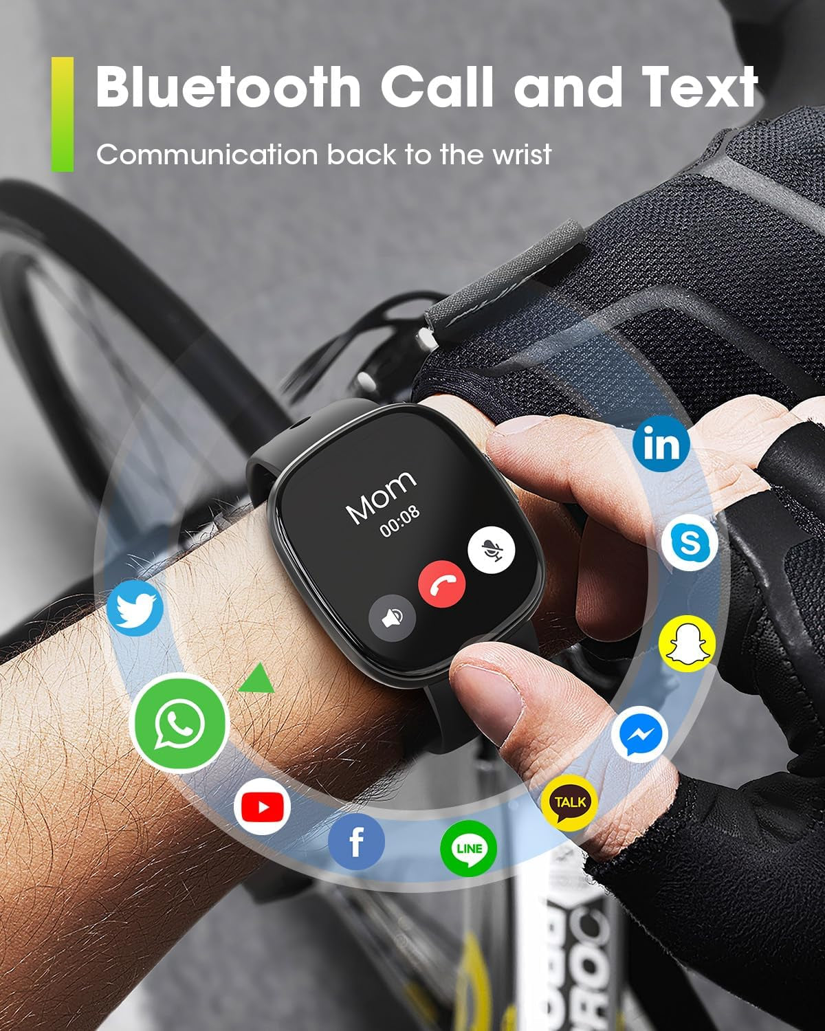 Smart Watches for Men Women Fitness: Fitness Tracker with Blutooth Call 24/7 Heart Rate Spo2 Sleep Monitor 5ATM Waterproof 120+ Sport Mode Activity Trackers Compatible Iphone Android Phones (3 Bands)