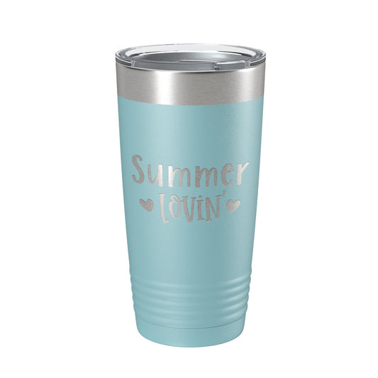 Summer Lovin' Tumbler Loving Travel Mug Insulated Laser Engraved Coffee Cup 20 oz