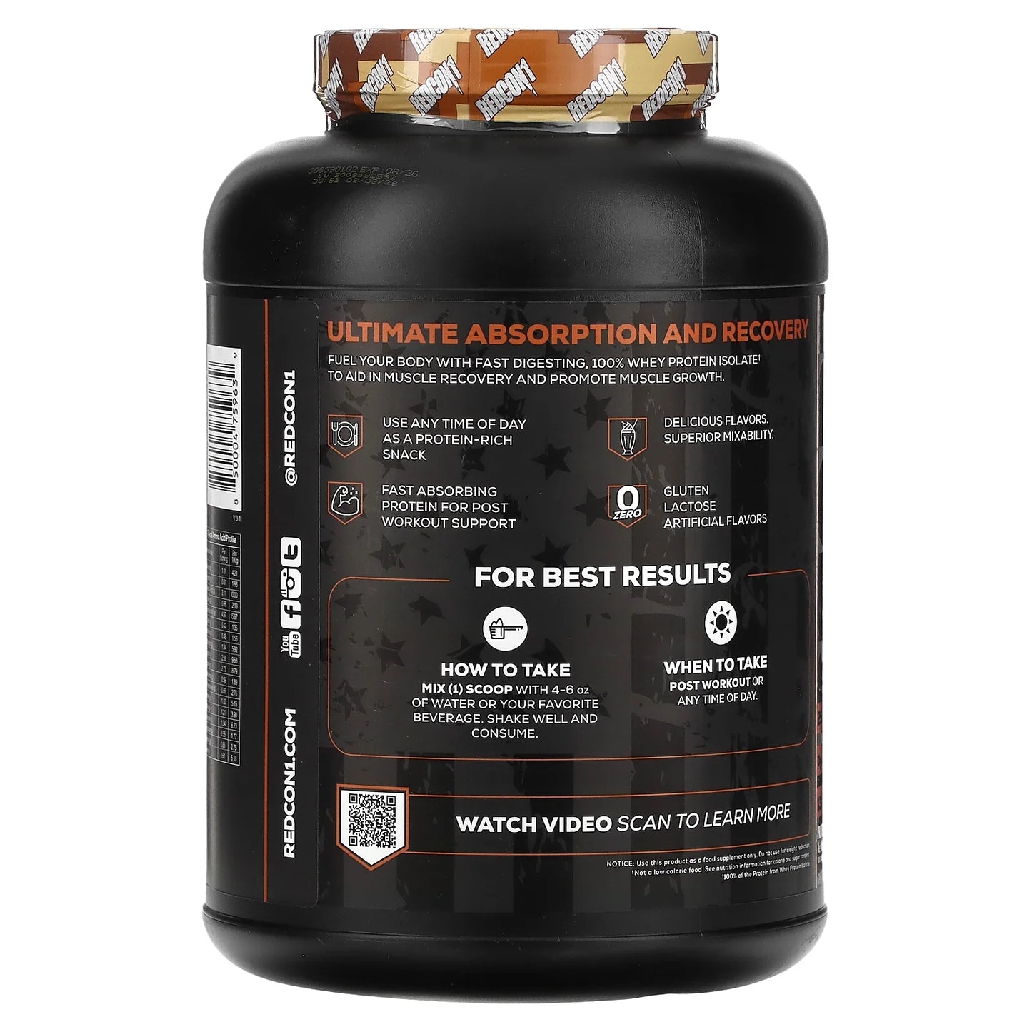 Isotope 100% Whey Protein Isolate Powder, Peanut Butter Chocolate, 5Lb