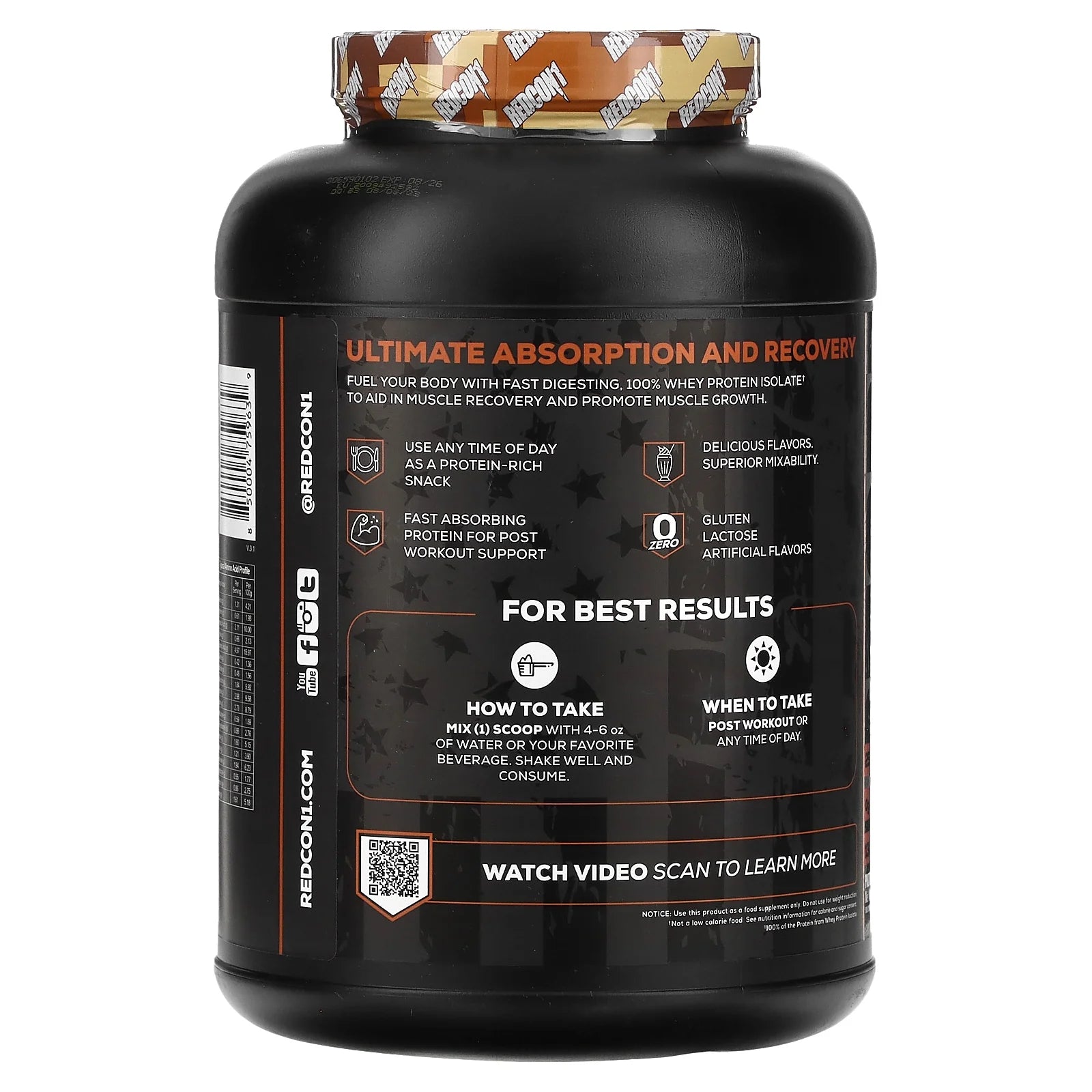 Isotope 100% Whey Protein Isolate Powder, Peanut Butter Chocolate, 5Lb