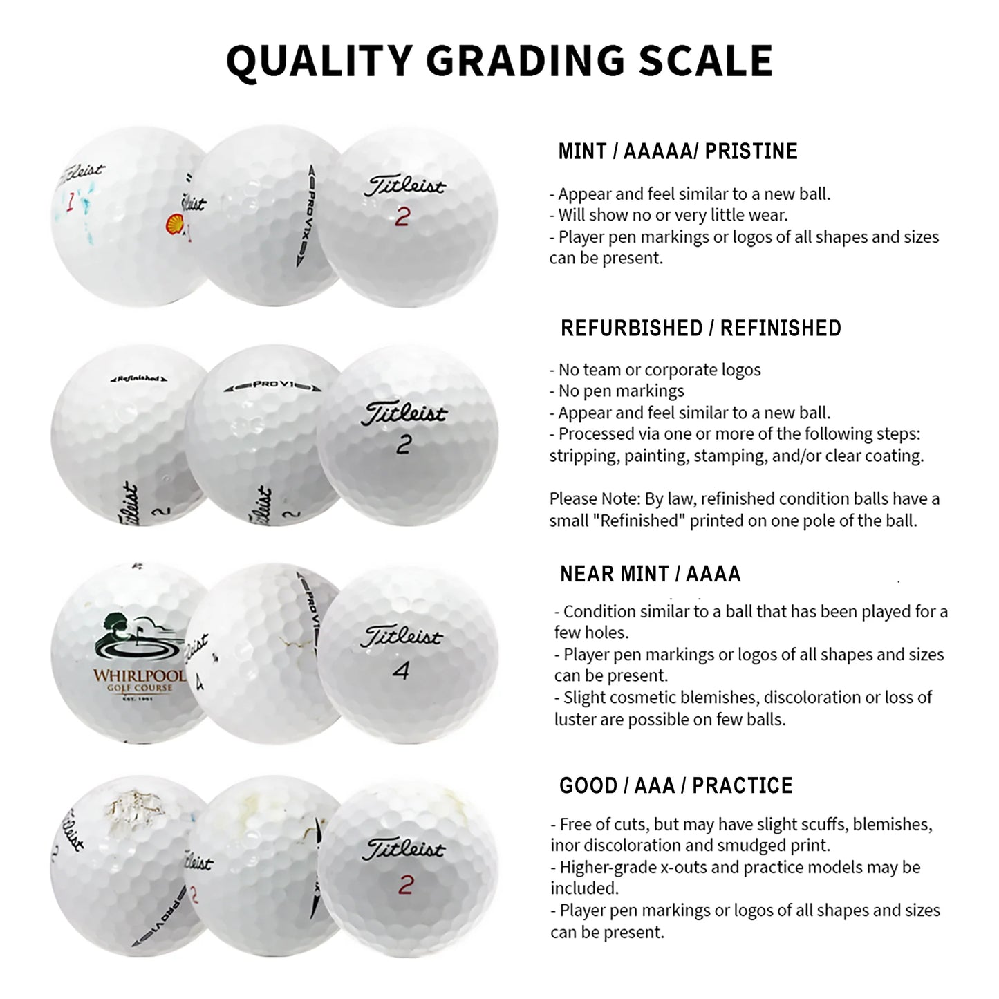 Noodle Mix Golf Balls, Mint Quality, 50 Golf Balls, by Hunter Golf