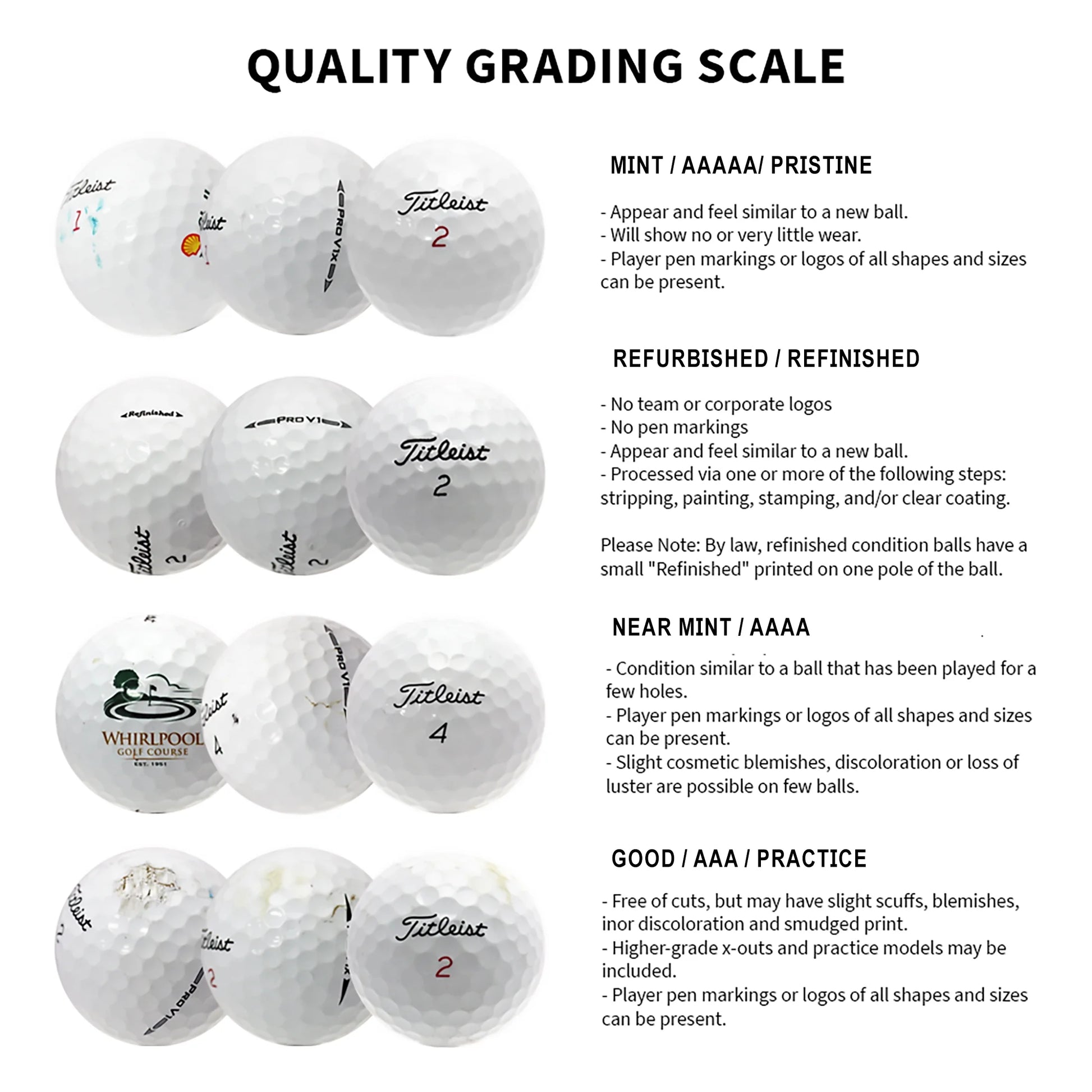 Noodle Mix Golf Balls, Mint Quality, 50 Golf Balls, by Hunter Golf