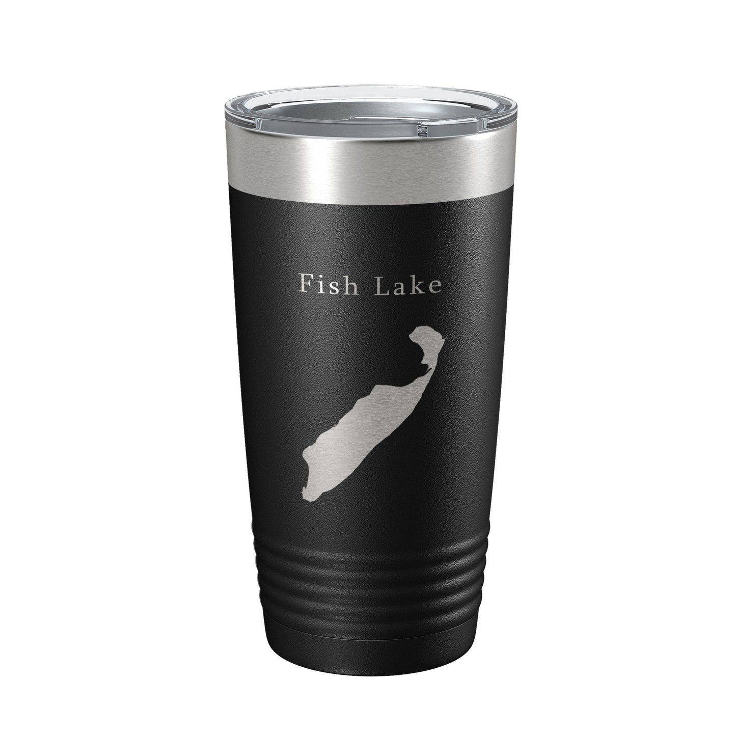 Fish Lake Map Tumbler Travel Mug Insulated Laser Engraved Coffee Cup Utah 20 oz