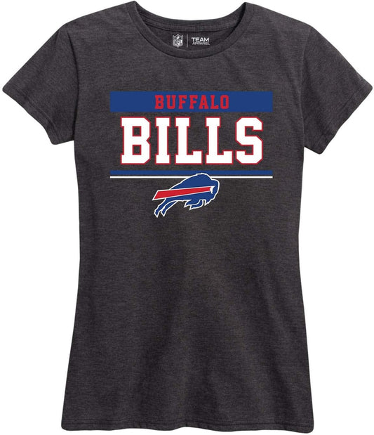 NFL Women'S Team Block plus Sized Relaxed Fit T-Shirt - Charcoal Tagless Tee - Perfect Comfort & Style