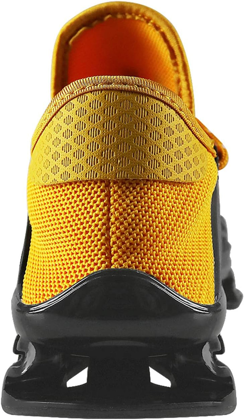 Mens Slip on Road Running Shoes Breathable Lightweight Comfortable Walking Shoes Athletic Gym Tennis Shoes for Men