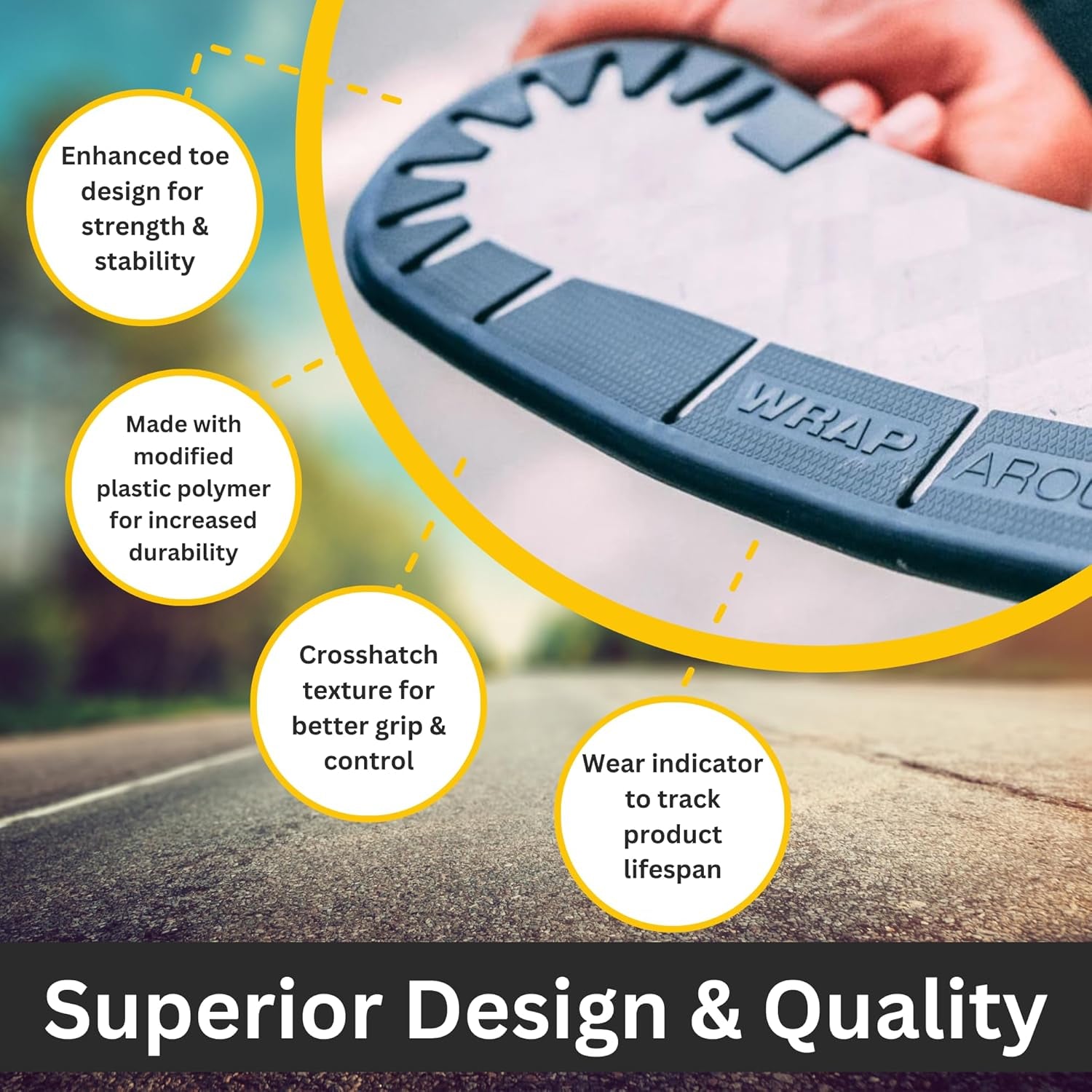 Hockey Stick Blade Protector for off Ice Training - Long Lasting -Cuts to Fit Junior, Senior Sticks - Hockey Training Equipment, Accessories, Gear