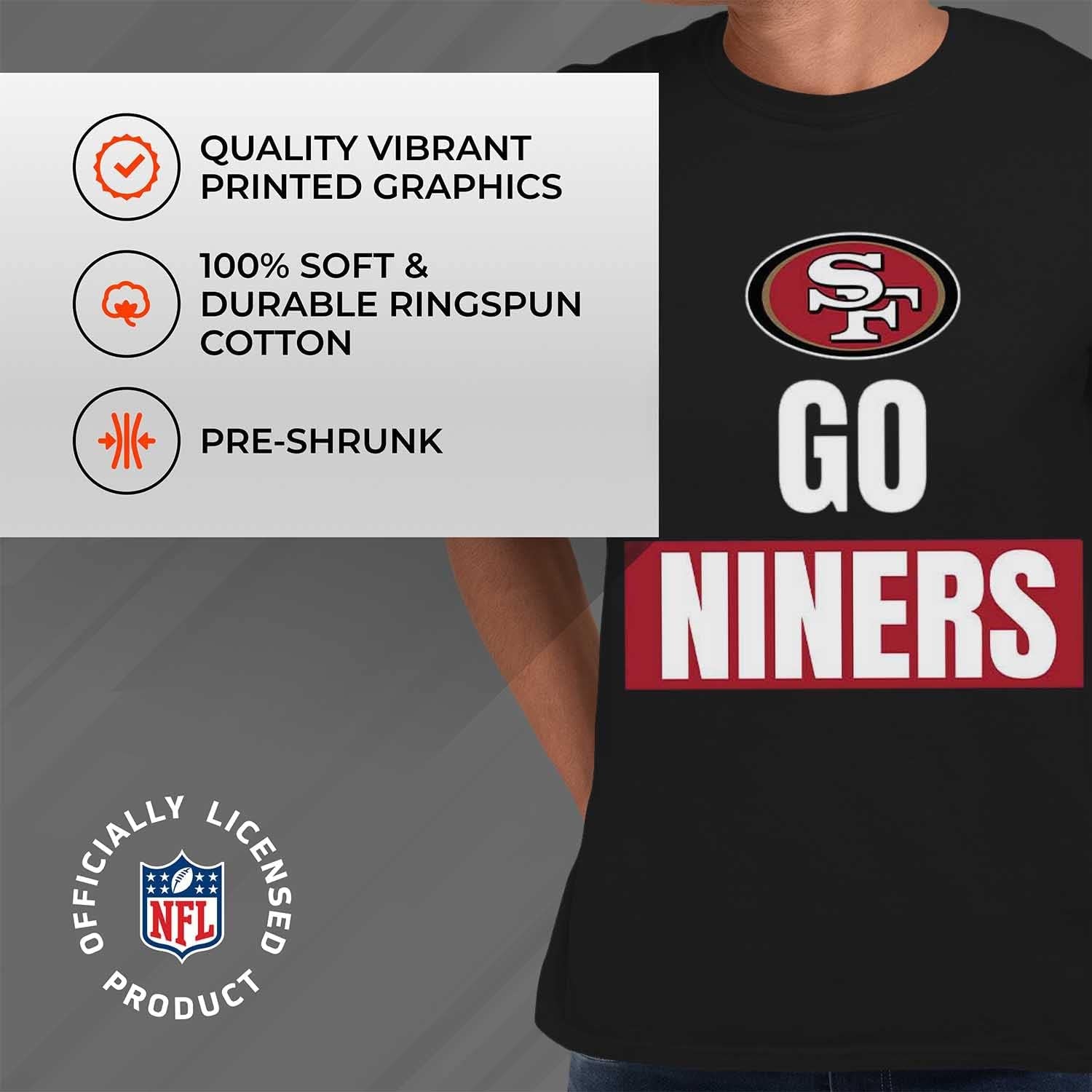 NFL Adult Team Slogan Unisex T-Shirt - Tagless - Show Your Team Pride with Ultimate Comfort and Quality