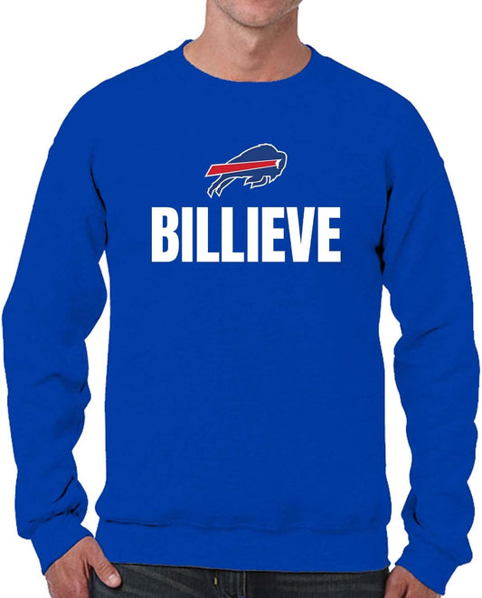 NFL Adult Slogan Crewneck Sweatshirt - Cotton-Poly Fleece - Stay Warm & Represent Your Team in Style