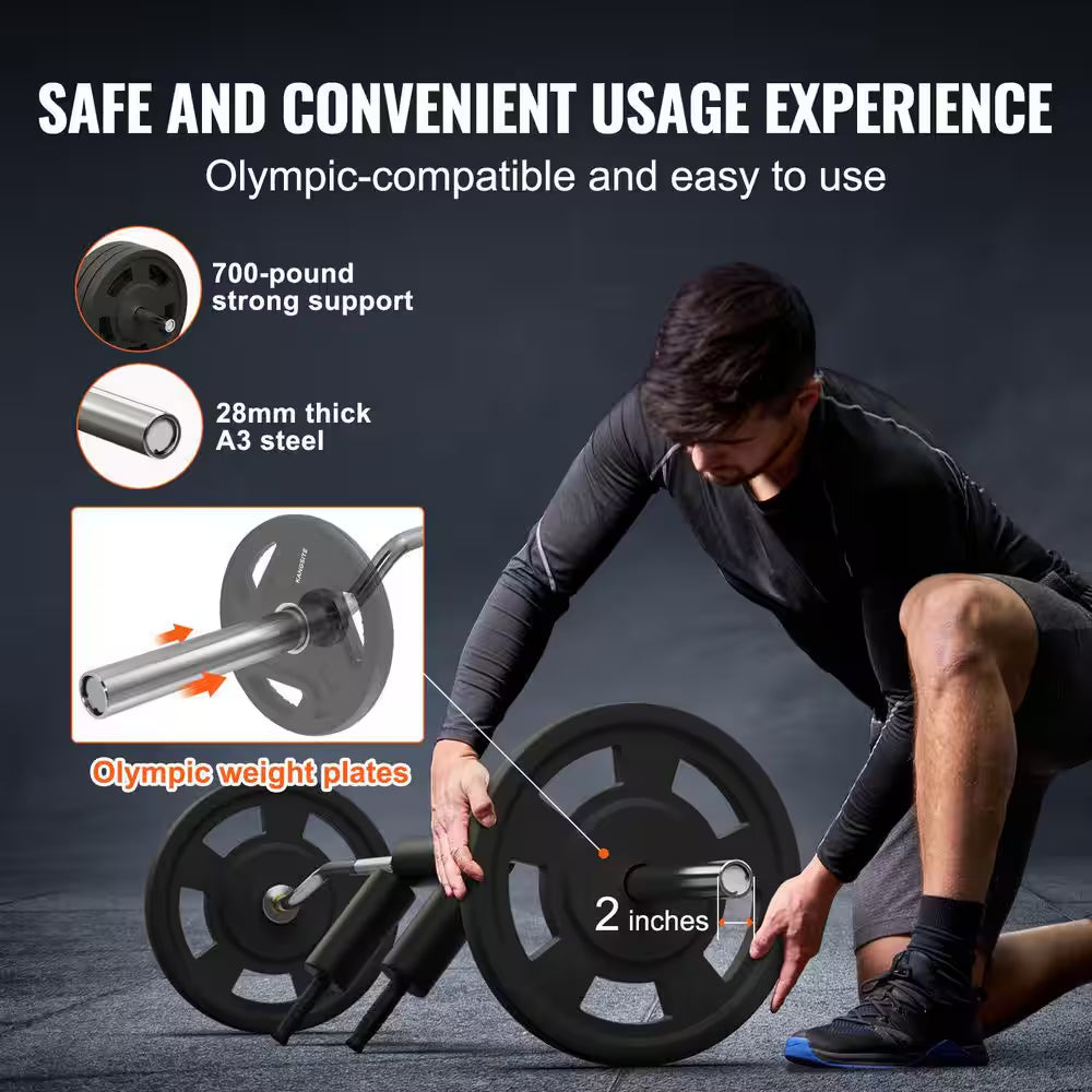 Safety Squat Bar, 700 Lbs. Fitness Squat Bar, Safety Squat Bar Attachment, 28 Mm Diameter, Ideal for Front Squats