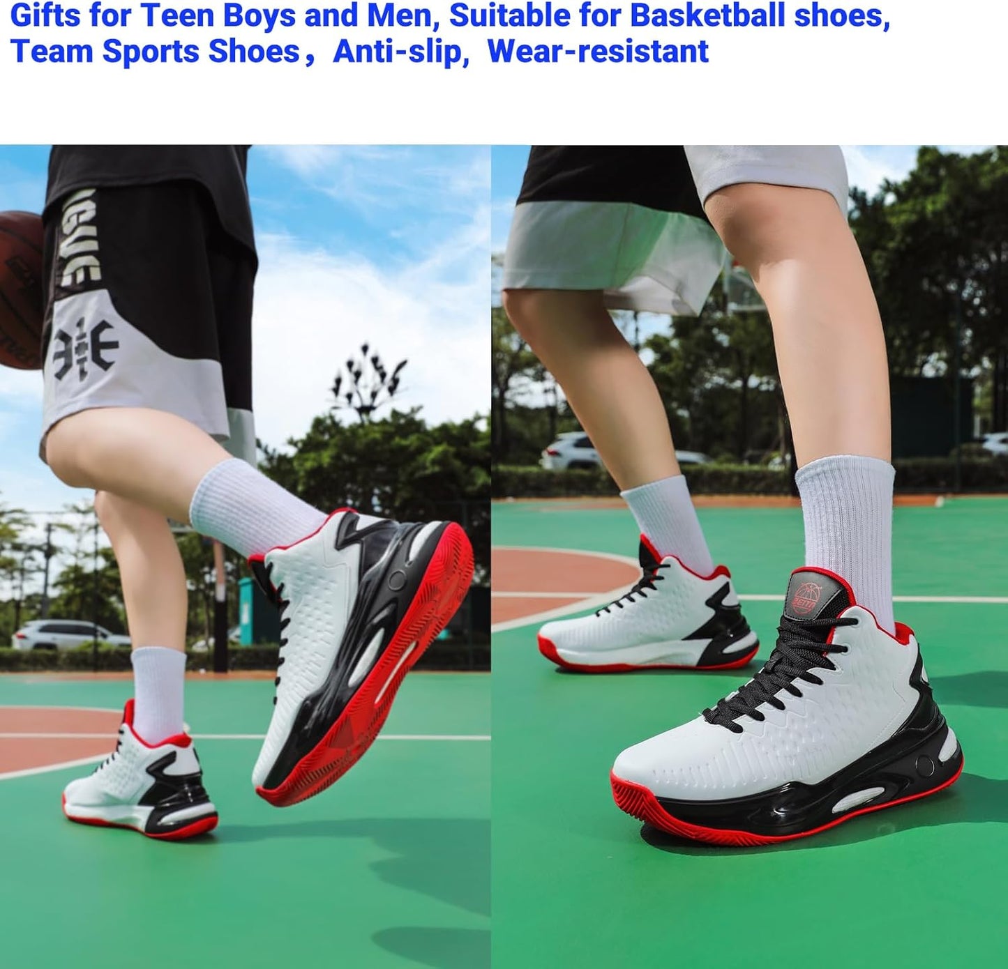 High Upper Basketball Shoes for Men Sneakers Breathable Sports Shoes anti Slip
