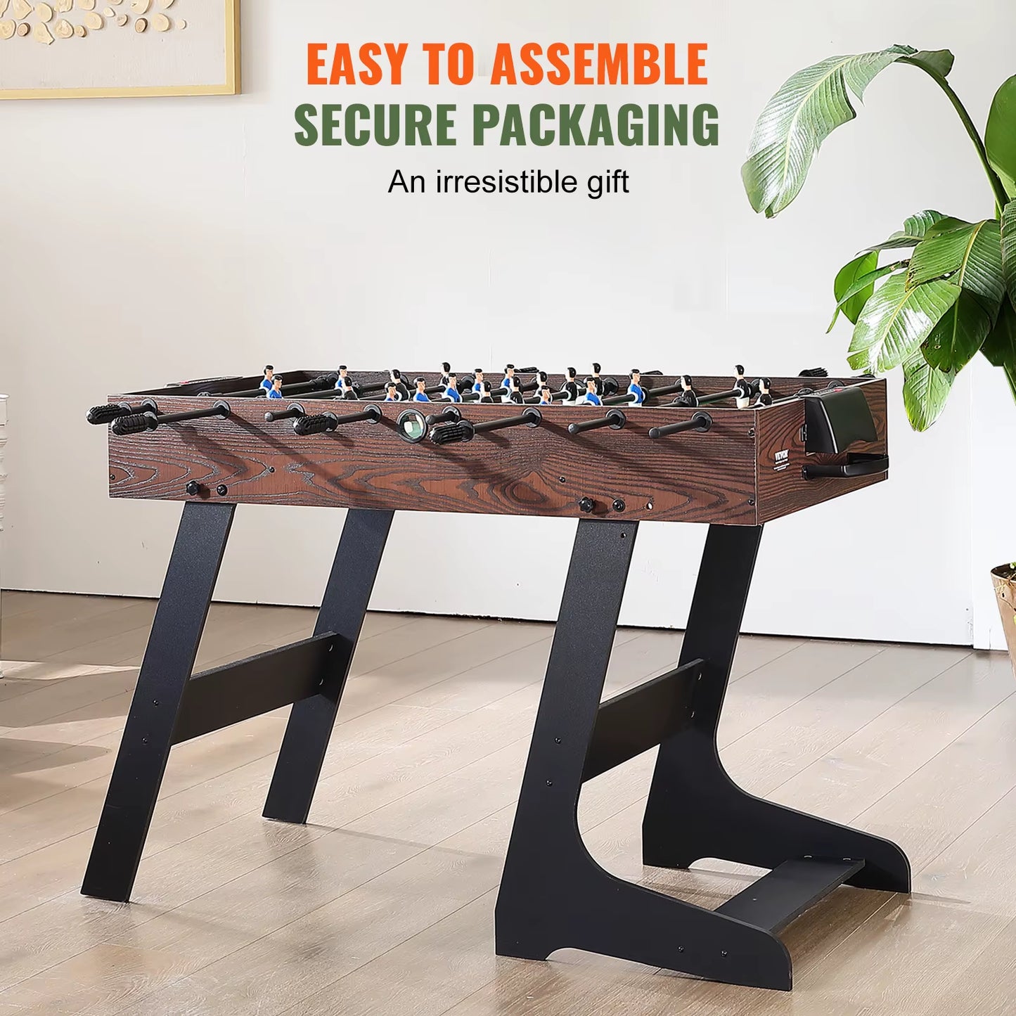 VEVOR 42 Inch Folding Foosball Table Standard Size Foosball Table, Indoor Full Size Foosball Table for Home Family and Game