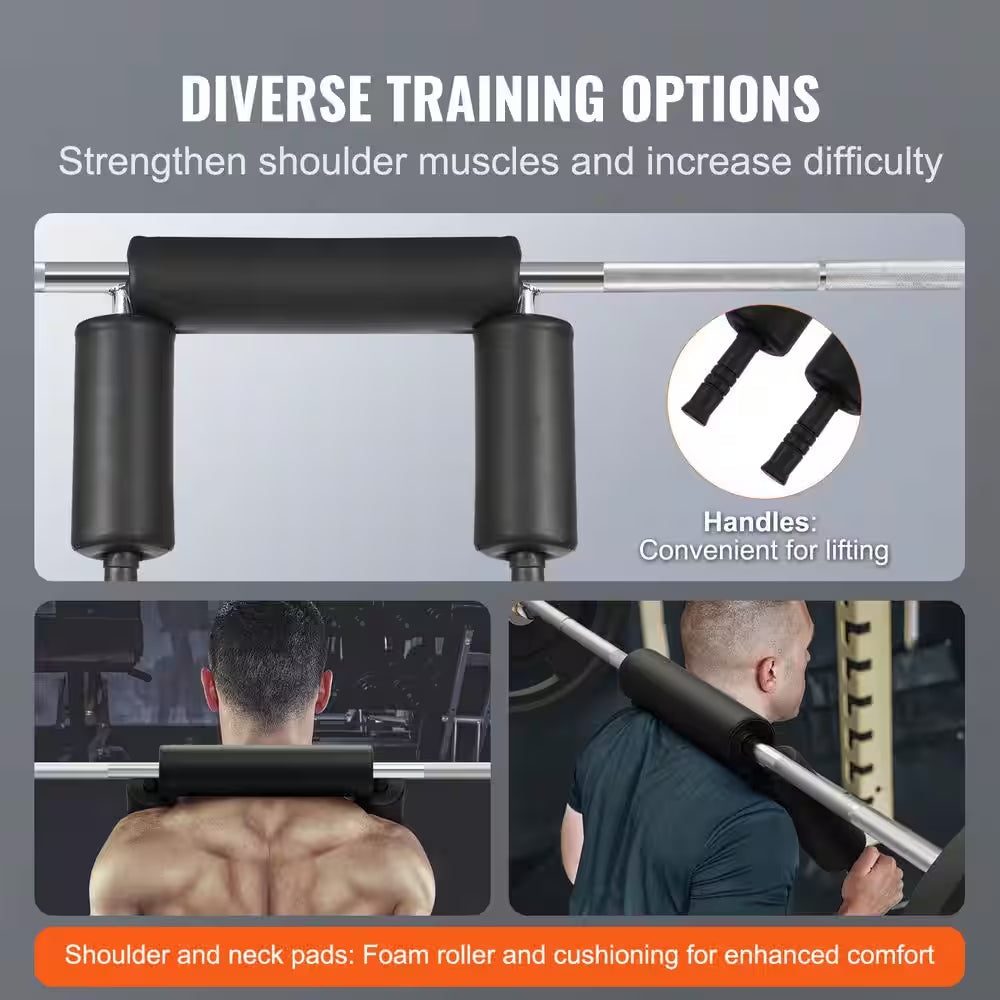 Safety Squat Bar, 700 Lbs. Fitness Squat Bar, Safety Squat Bar Attachment, 28 Mm Diameter, Ideal for Front Squats
