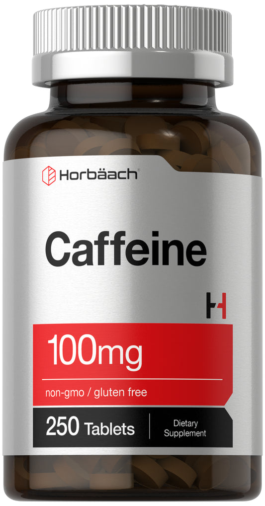 Caffeine Pills 100Mg | 250 Tablets | Vegetarian | Non-Gmo | by Horbaach