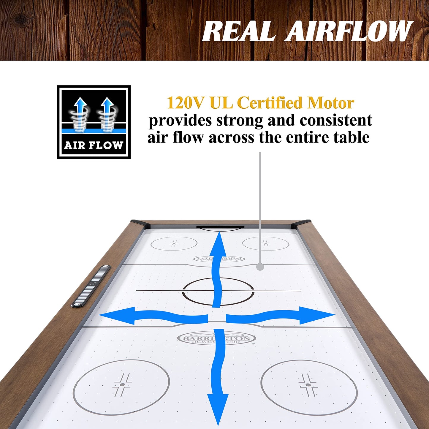 Barrington Stationary Air Hockey Table Set, Gray, 60"