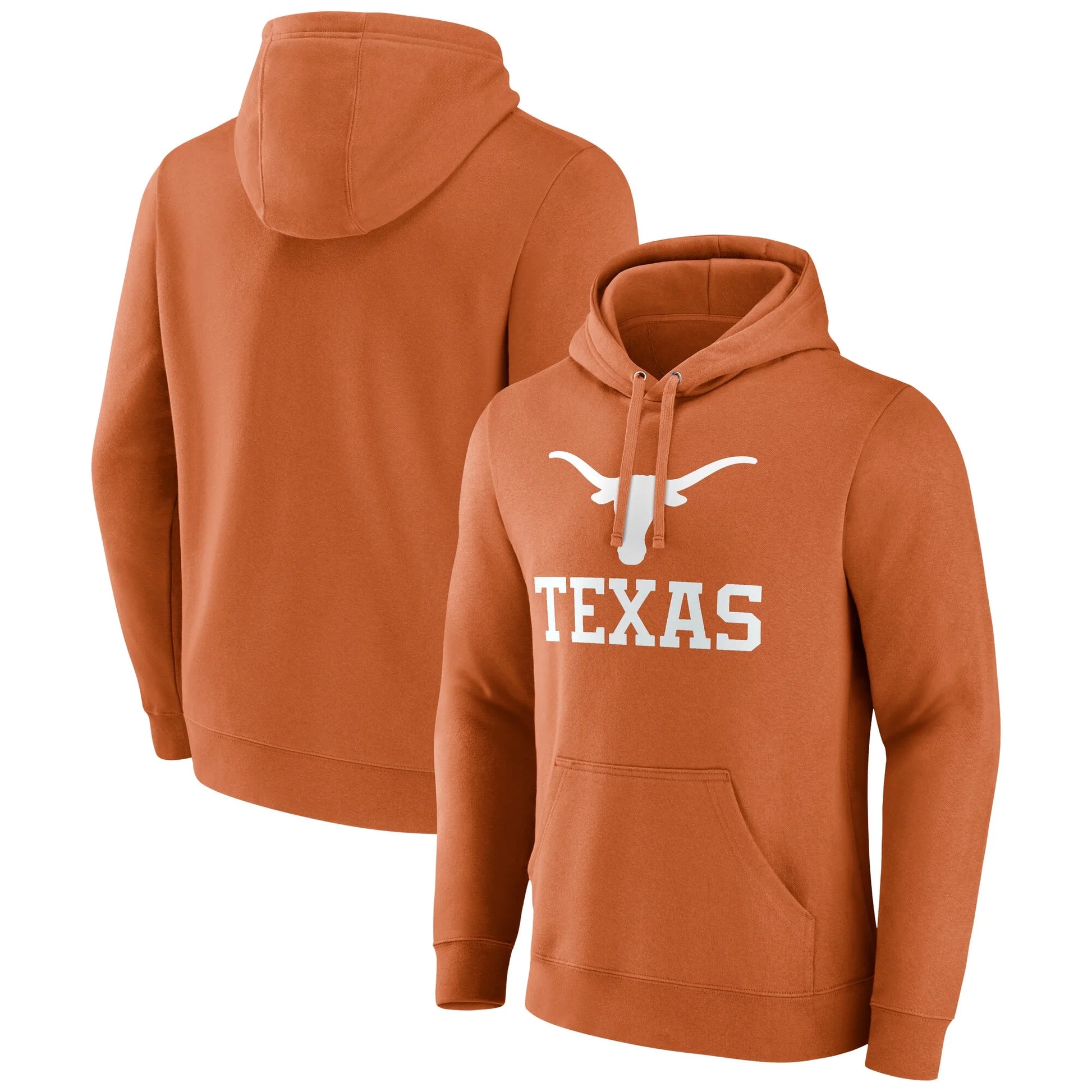 Men'S  Texas Orange Texas Longhorns Team Lockup Pullover Hoodie