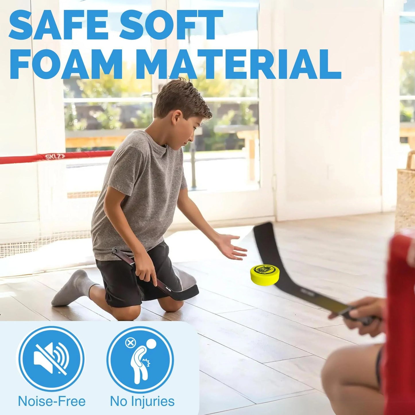 Foam Pucks Set of 3 Indoor Knee Hockey Pucks Soft Hockey Pucks Official Regulation Size 3 Floor Hockey Pucks