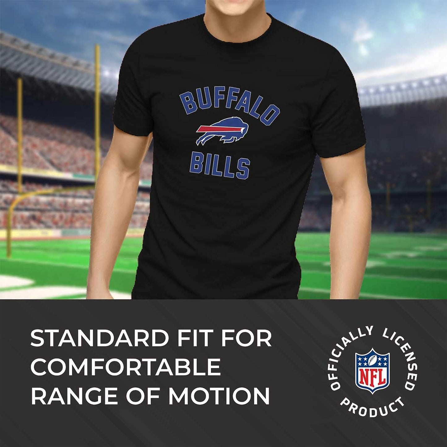 NFL Adult Gameday T-Shirt - Cotton Blend - Tagless - Semi-Fitted - Unleash Your Team Spirit during Game Day