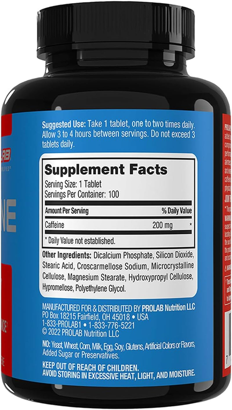 Caffeine Tablets 100 Count