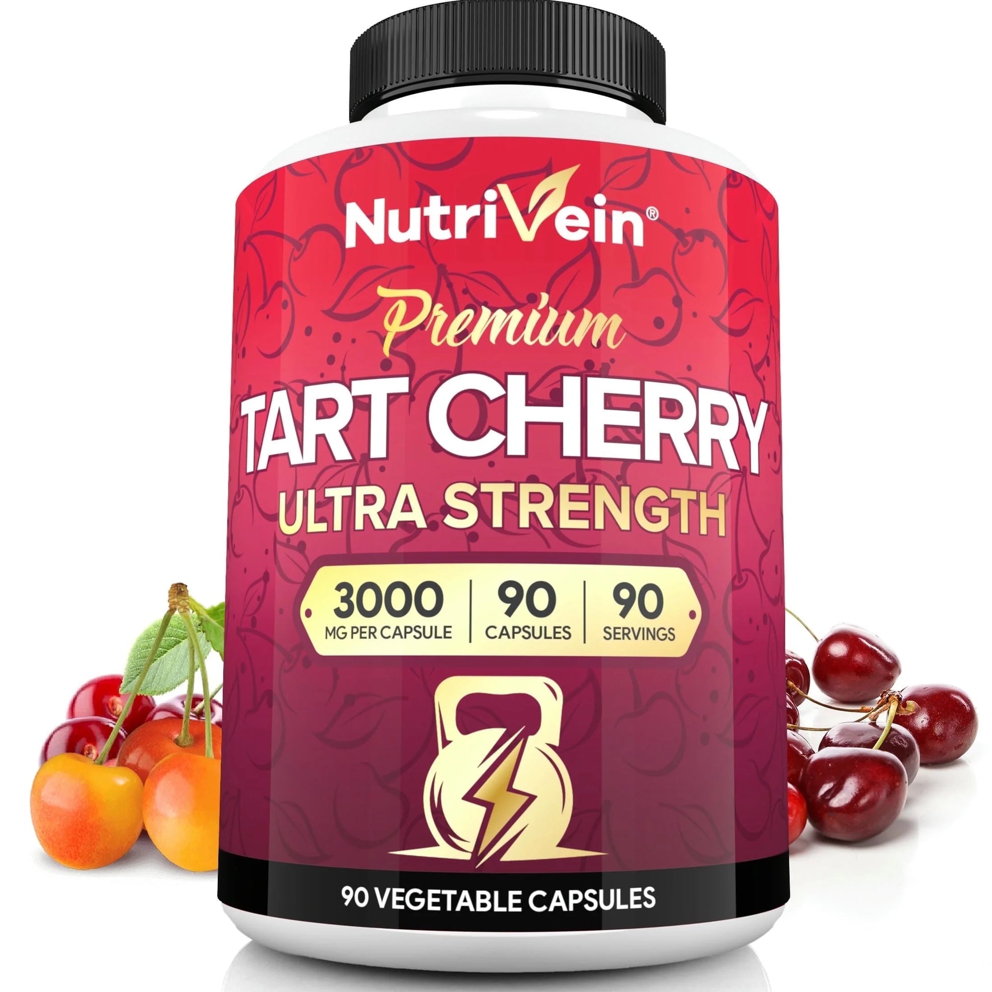 Tart Cherry 3000 Mg – Joint & Muscle Recovery, 90 Vegan Capsules