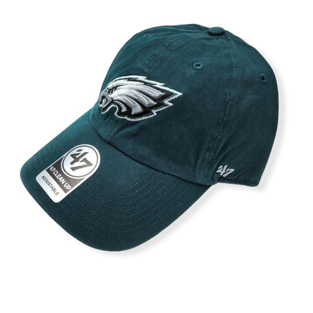 '47 Philadelphia Eagles Clean up Hunter Green Adjustable Strap Hat Dad Cap