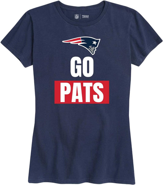 NFL Womens plus Size Team Slogan Short Sleeve T-Shirt, Official Apparel, Tagless Shirt with Contour Fit For