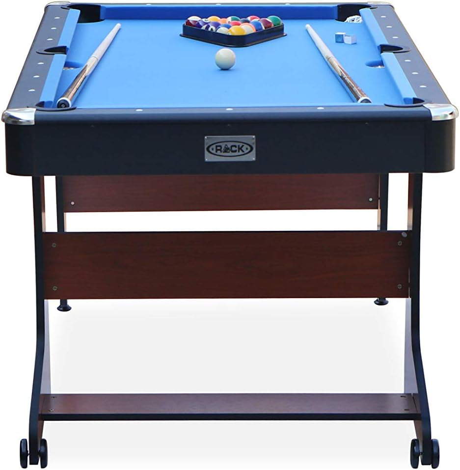 Drogon 5.5-Foot Folding Billiard/Pool Table - Compact and Portable Space-Saving Design