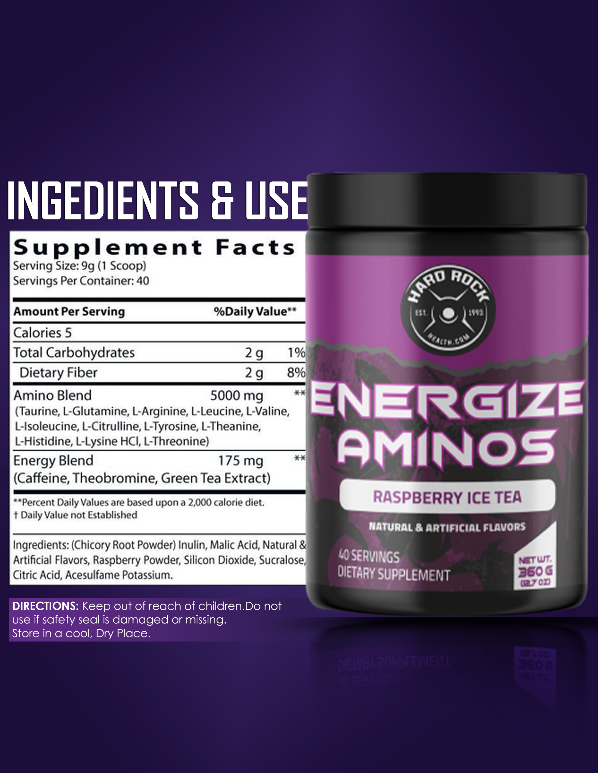 Hard Rock Health Energized Aminos Raspberry Iced-1