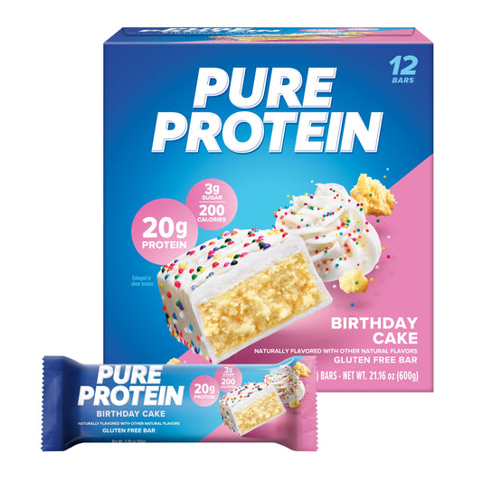 Bars, Birthday Cake, 20G Protein, 1.76 Oz, 12 Count
