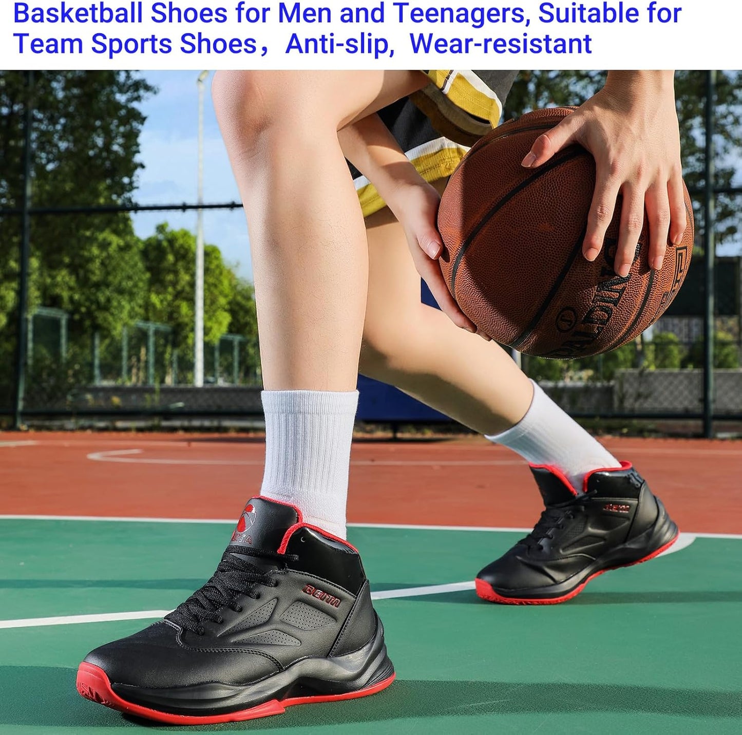 High Upper Basketball Shoes for Men Sneakers Breathable Sports Shoes anti Slip