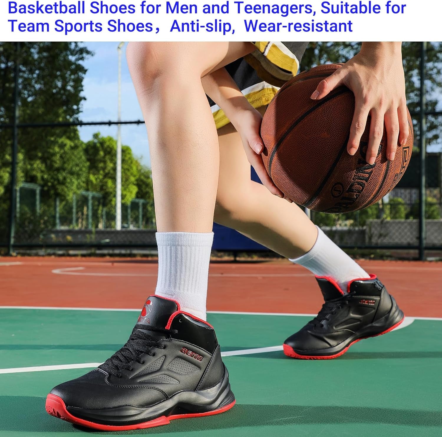 High Upper Basketball Shoes for Men Sneakers Breathable Sports Shoes anti Slip