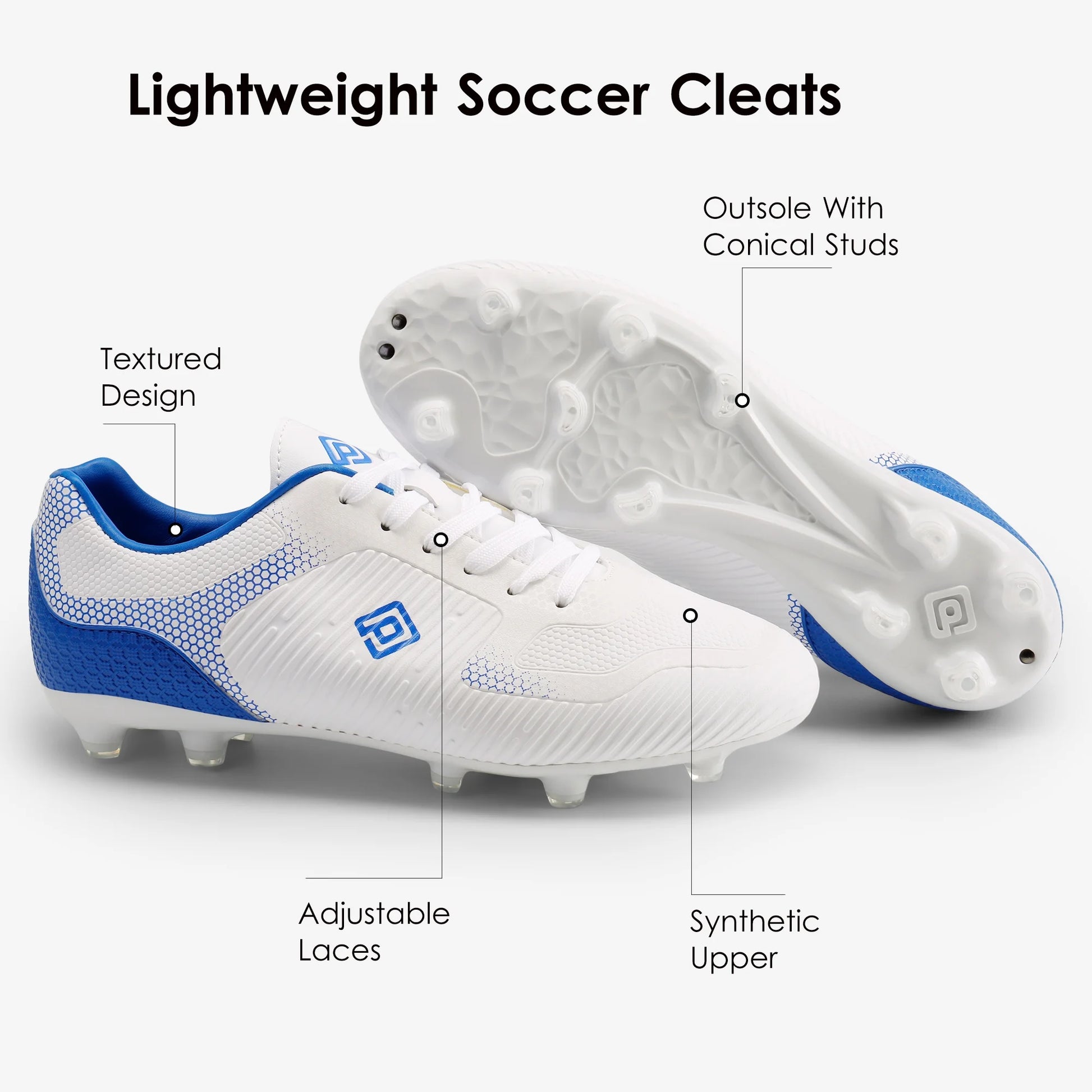 Men'S Soccer Cleats Outdoor Athletic Shoes Firm Ground Soccer Cleats