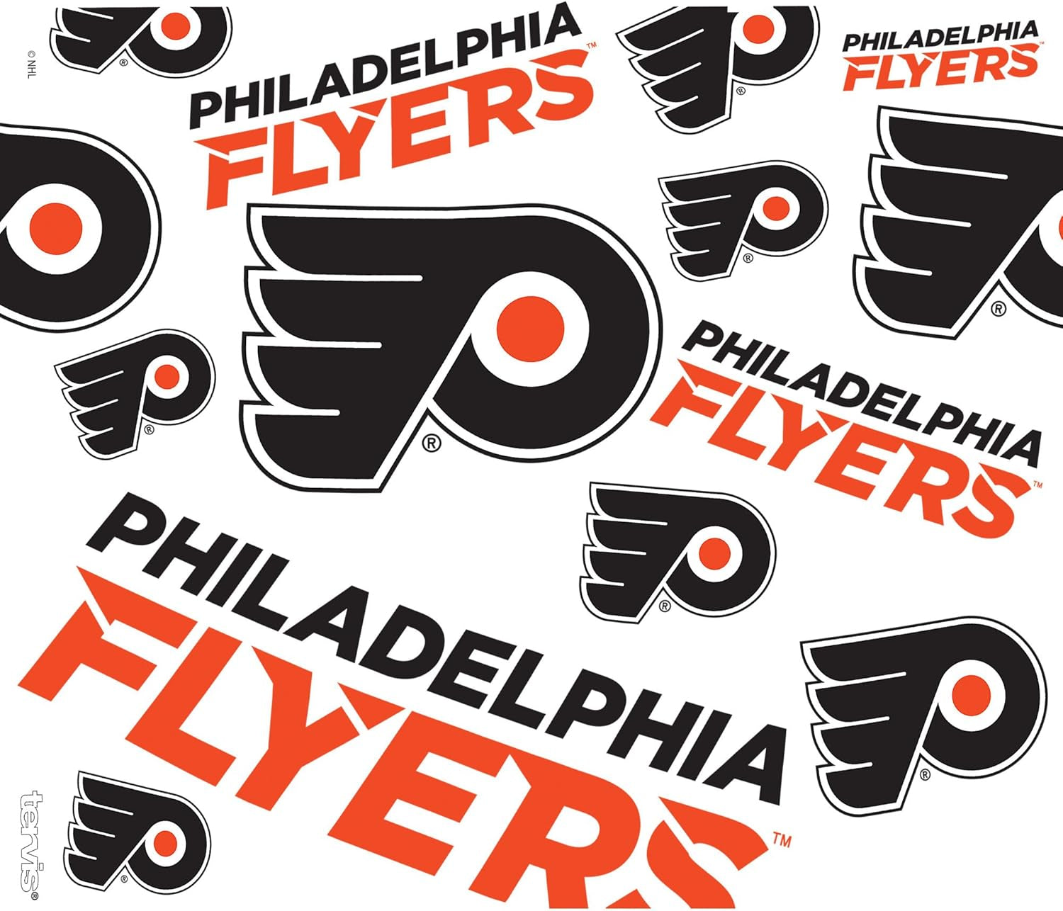 Made in USA Double Walled NHL Philadelphia Flyers Insulated Tumbler Cup Keeps Drinks Cold & Hot, 24Oz Water Bottle, All Over