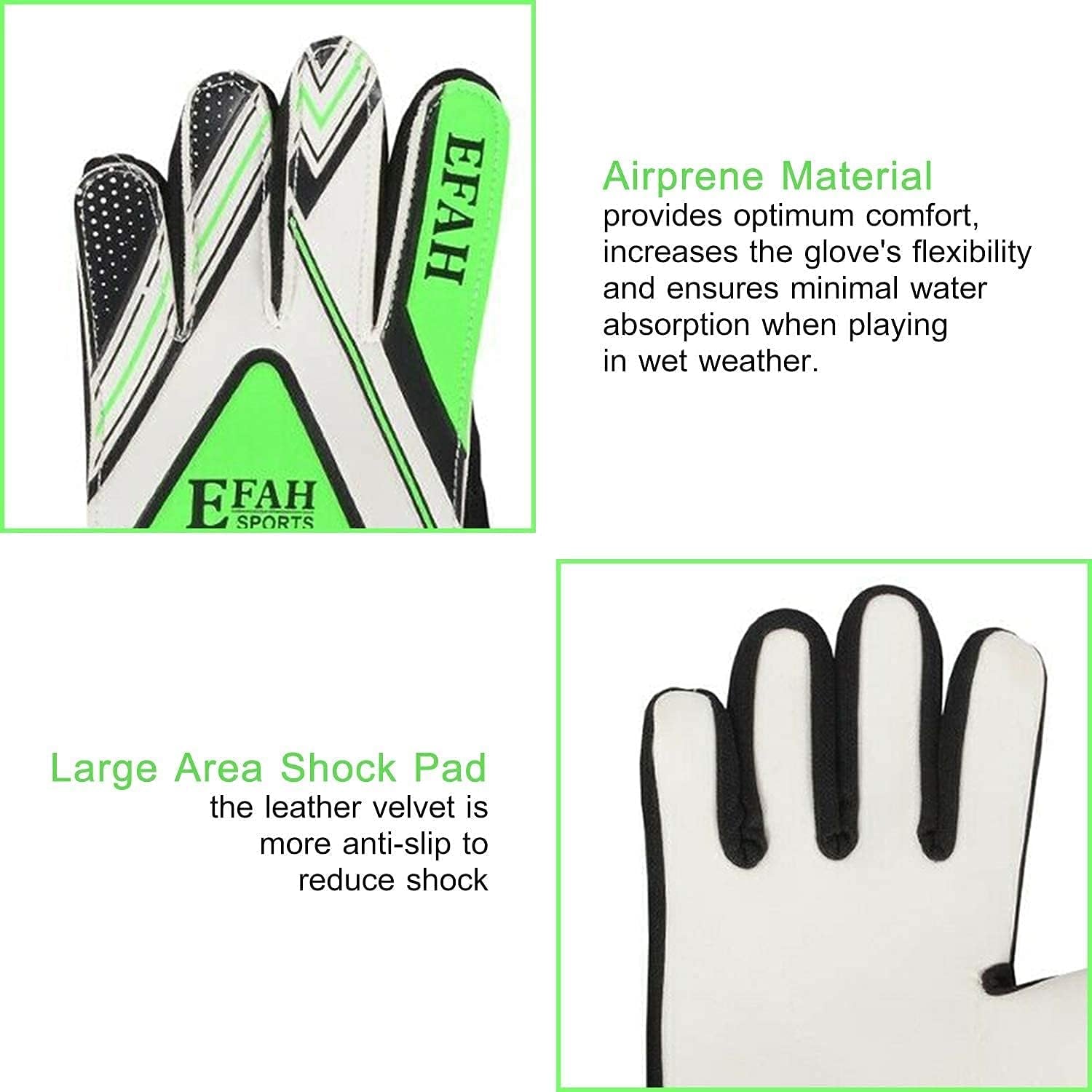 Soccer Goalie Goalkeeper Gloves for Kids Boys Children Football Gloves with Strong Grips Palms