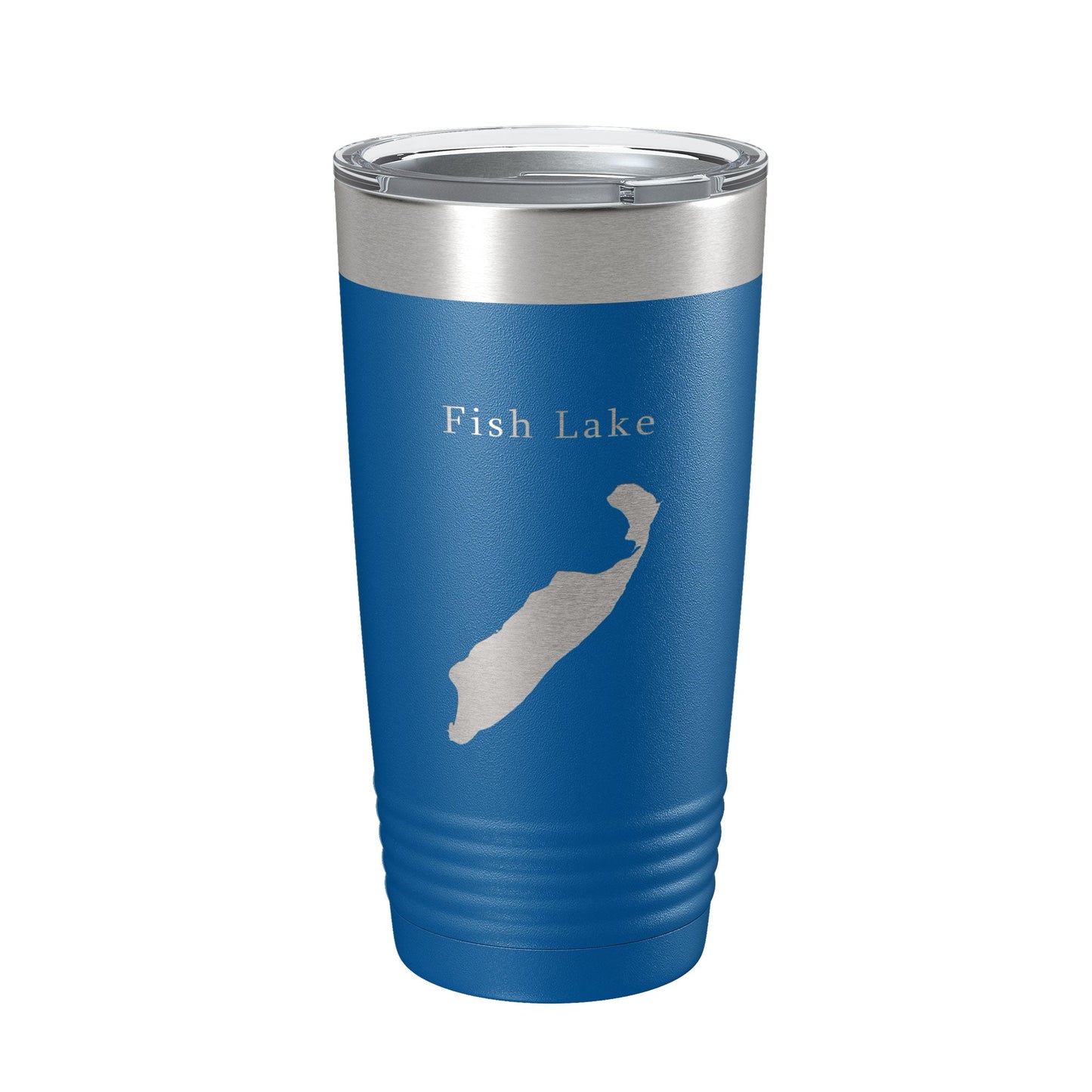 Fish Lake Map Tumbler Travel Mug Insulated Laser Engraved Coffee Cup Utah 20 oz