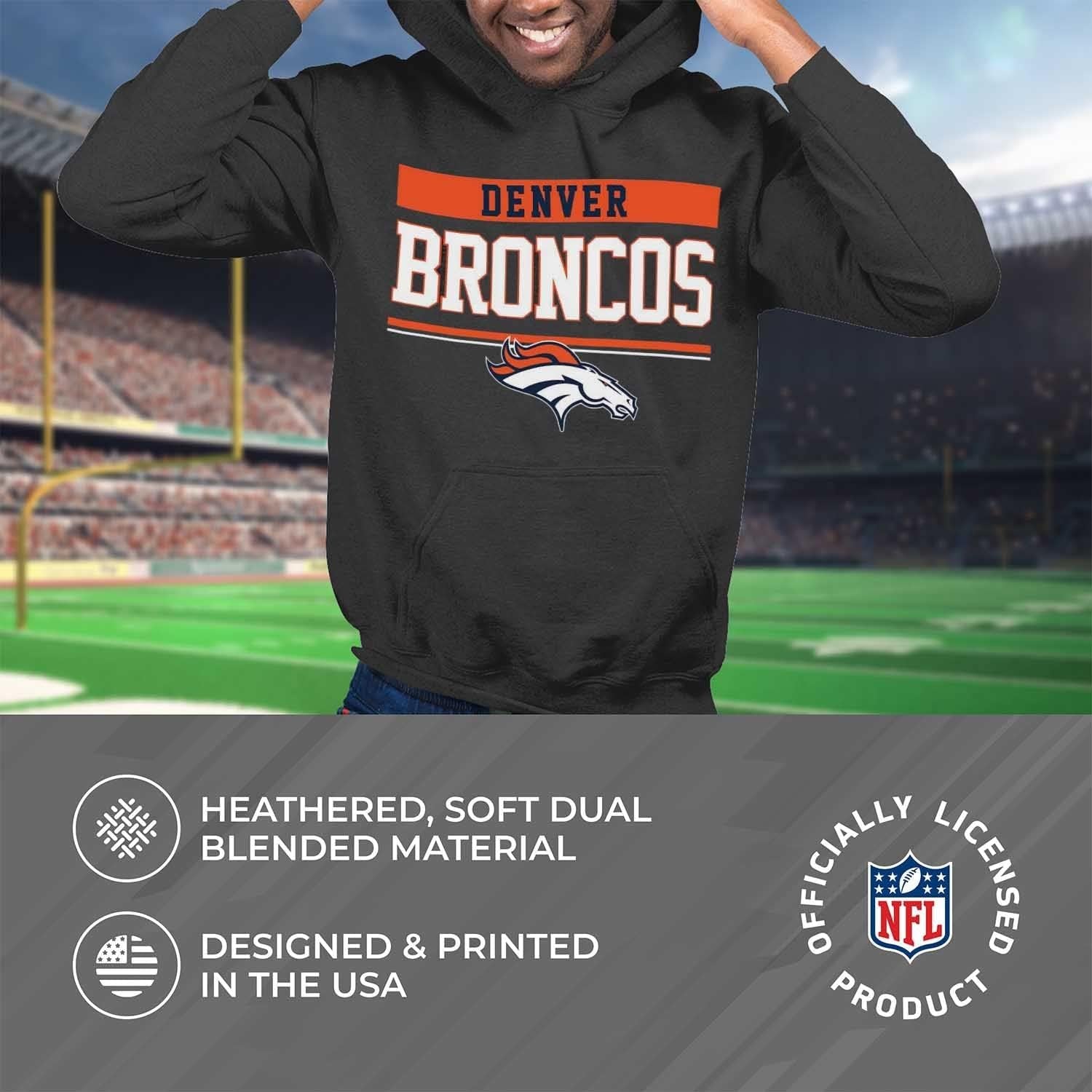 NFL Adult Gameday Charcoal Hooded Sweatshirt - Cotton & Polyester Blend - Stay Warm and Represent Your Team