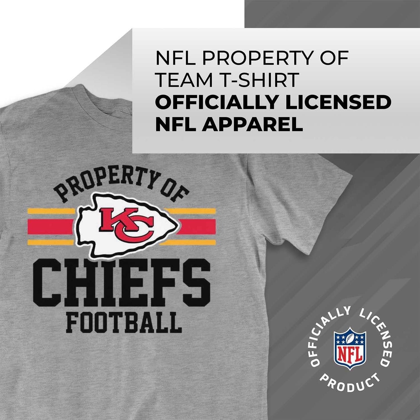NFL Adult Property of T-Shirt - Cotton & Polyester - Show Your Team Pride with Ultimate Comfort and Quality