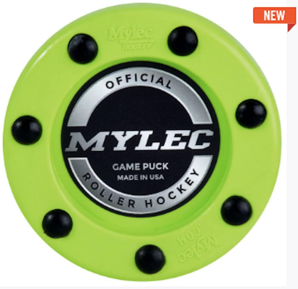 PVC Graphite Reinforced Hockey Pucks - Pack of 3 with Nylon Glides, Ideal for Street Hockey Training