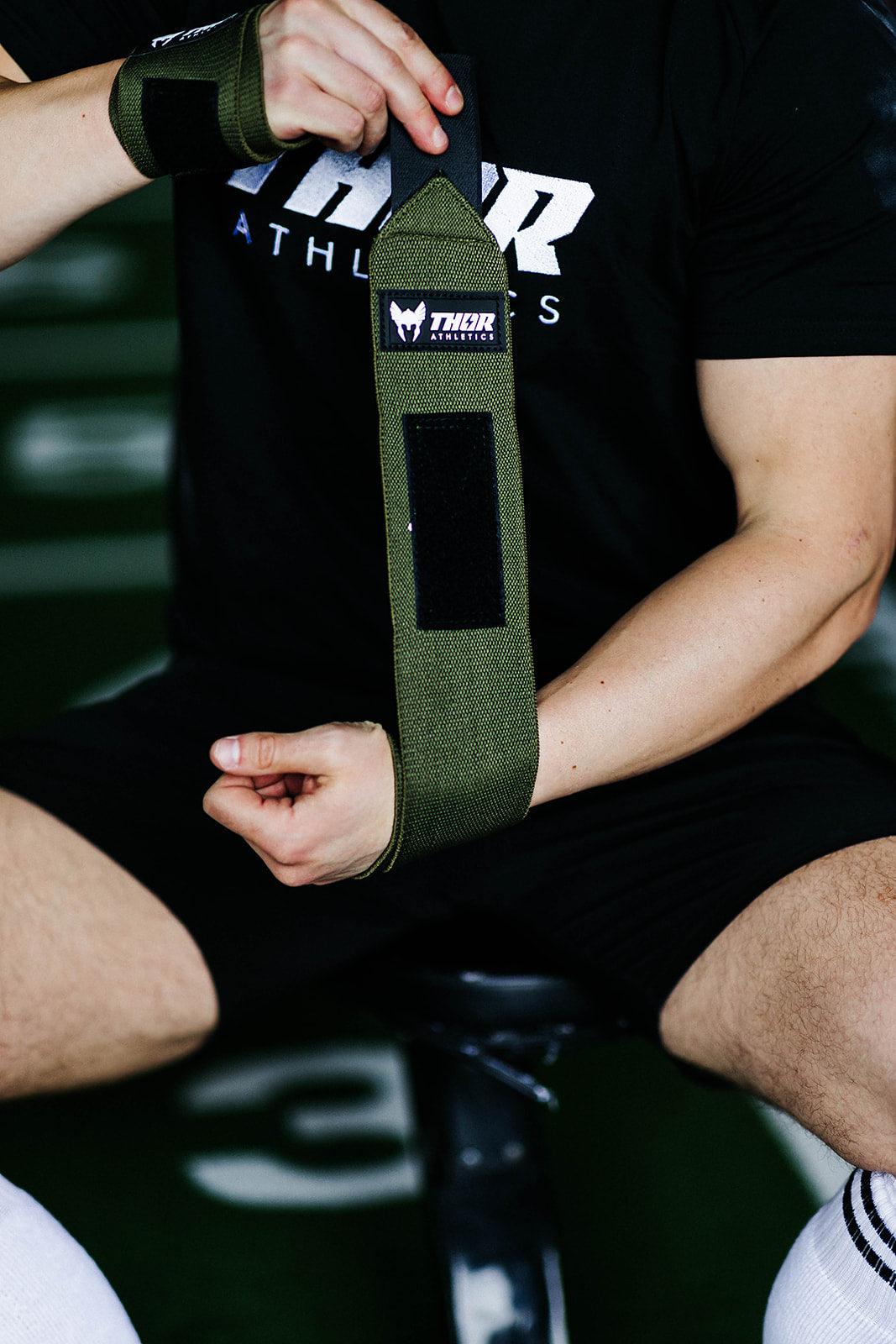 Army Green Wrist Wraps | 60cm | Thor Athletics