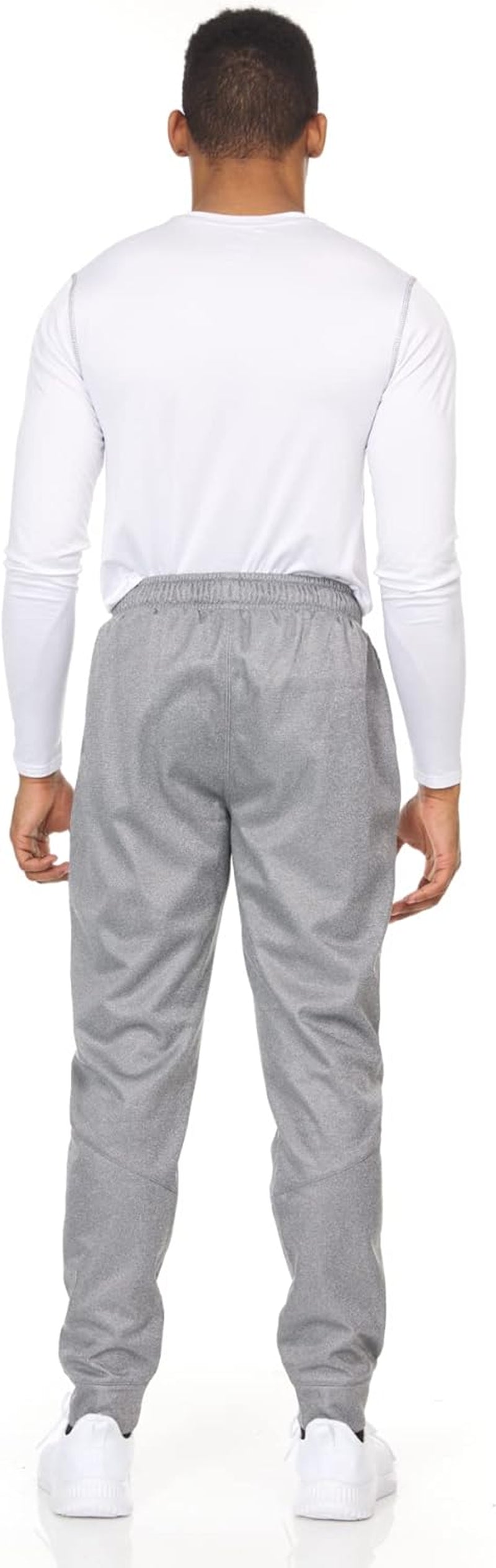 Men'S Fleece Active Athletic Workout Jogger Sweatpants for Men with Zipper Pocket and Drawstring