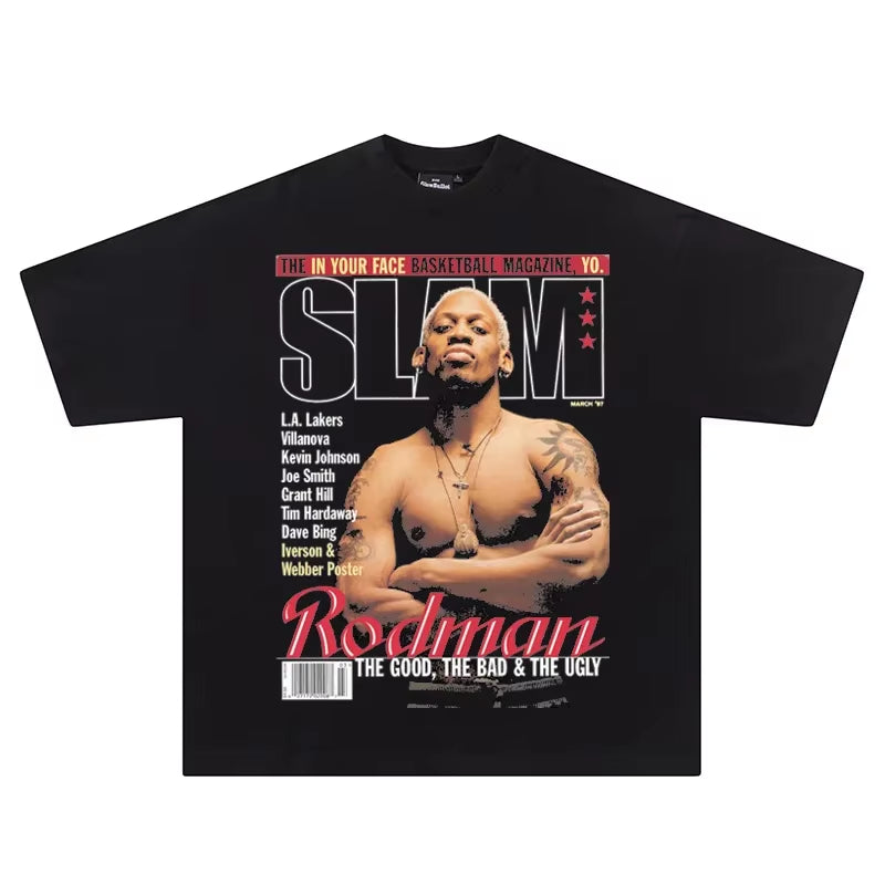 2026 Kobe Bryant Portrait NBA Lakers Star Black Mamba Basketball Summer Short-Sleeved T-Shirt Men Women Jerseys Loose Jerseys