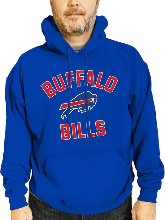 NFL Adult Gameday Hooded Sweatshirt - Poly Fleece Cotton Blend - Stay Warm and Represent Your Team in Style