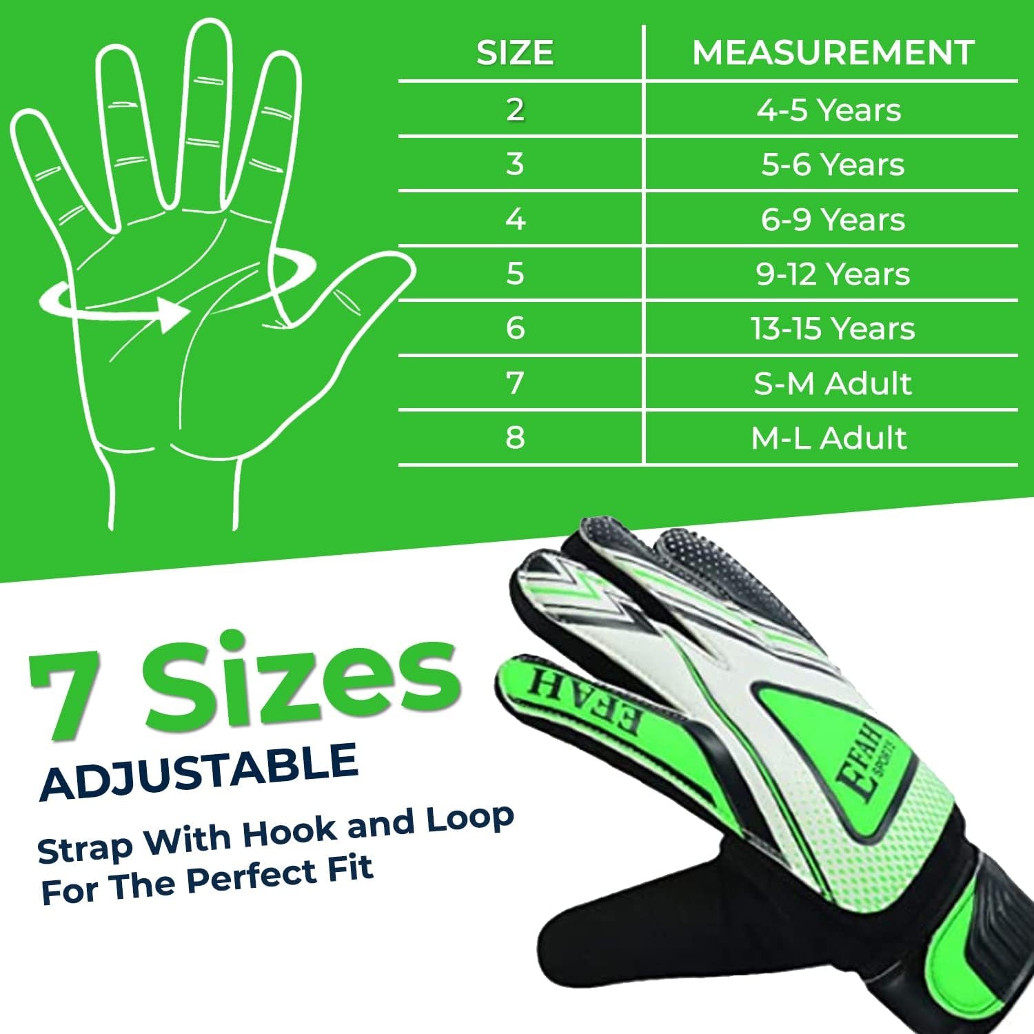 Soccer Goalie Goalkeeper Gloves for Kids Boys Children Football Gloves with Strong Grips Palms