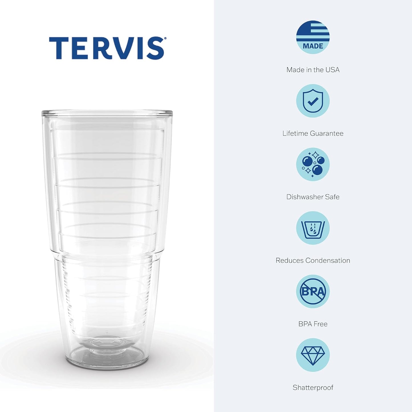 Made in USA Double Walled Penn State University Nittany Lions Insulated Tumbler Cup Keeps Drinks Cold & Hot, 24Oz - Black Lid, Primary Logo