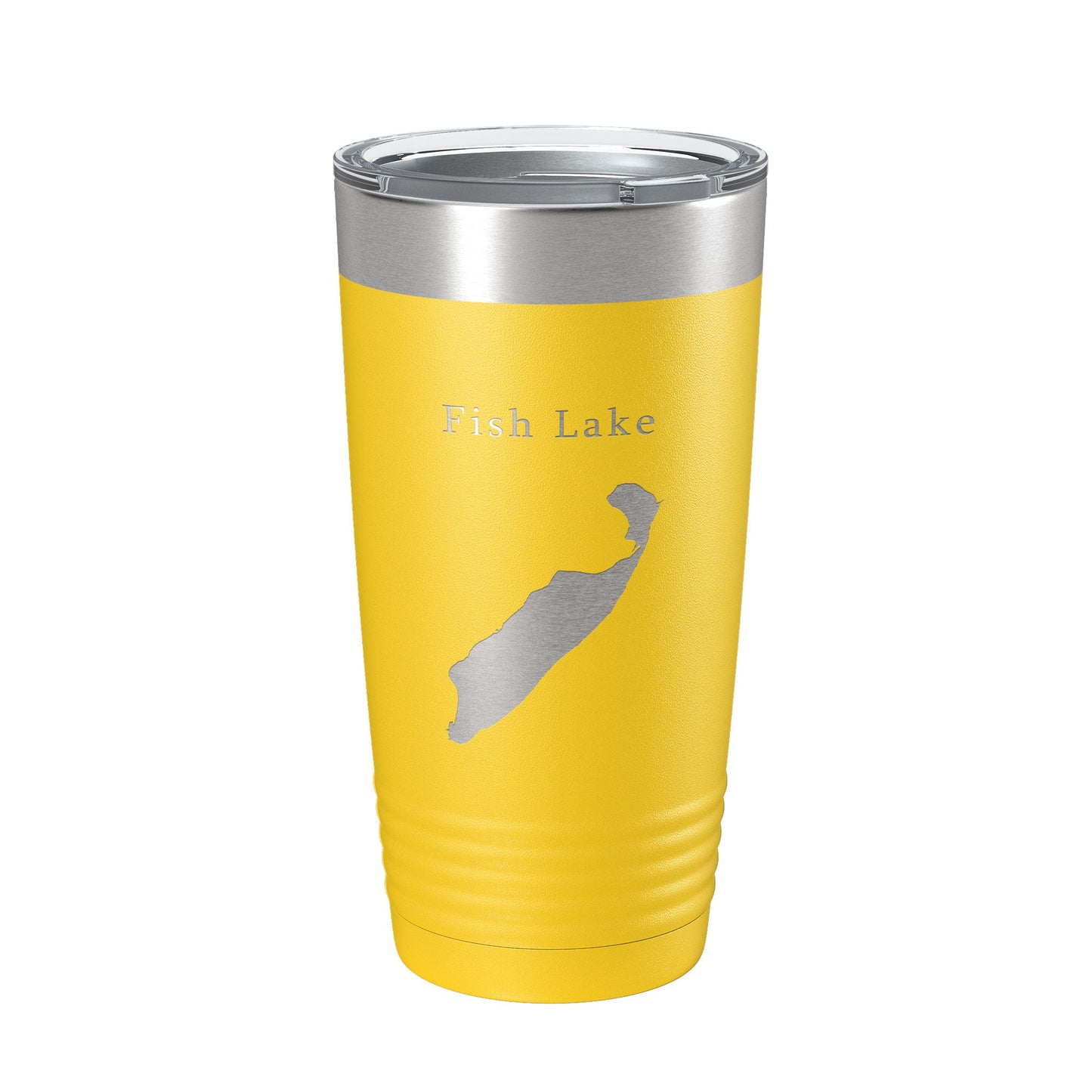 Fish Lake Map Tumbler Travel Mug Insulated Laser Engraved Coffee Cup Utah 20 oz